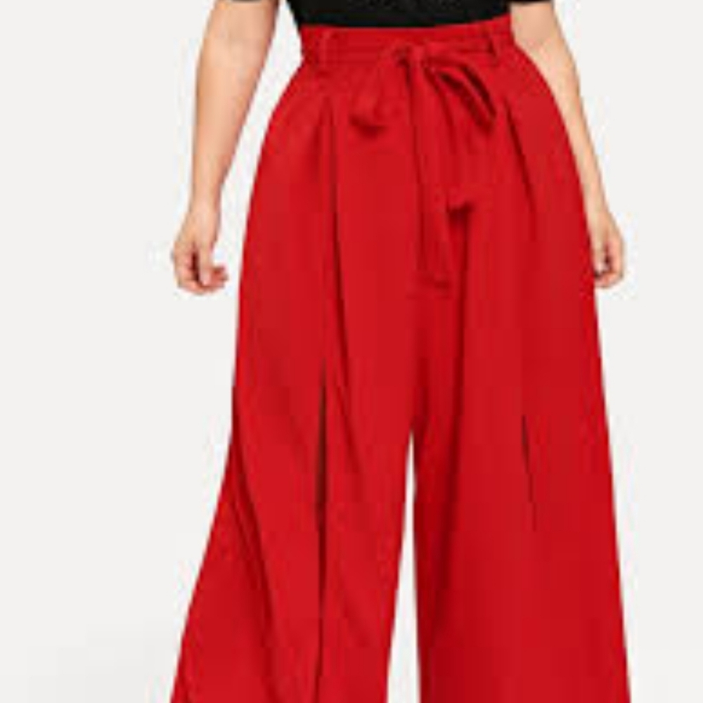 Forever 21 Self belted wide leg pants